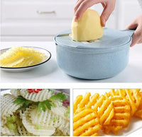 8-in-1 Vegetable Slicer Potato Peeler Carrot Onion Grater with Strainer Vegetable Cutter Kitchen Accessories