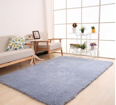 Living Room Rug Area Solid Color Fluffy Soft Home Decor Plush Carpet
