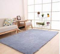 Living Room Rug Area Solid Color Fluffy Soft Home Decor Plush Carpet