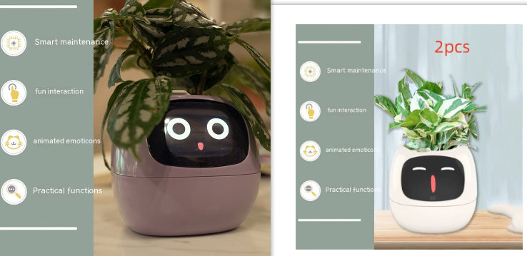 智能花盆，乐趣无穷，超过 49 种丰富表情，7 个智能传感器和 AI 芯片让种植变得轻松有趣。