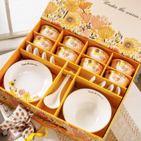 20-piece Ceramic Bowl Spoon Cutlery Gift Set
