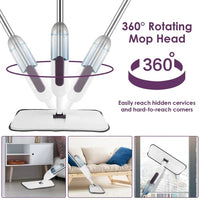 360-degree Rotating Spray Mop For Floor Cleaning with Extended Handle Microfiber Mop Pads for Hardwood, Laminate, Tile, Vinyl Floors