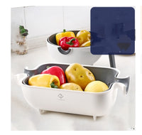 Двойная корзина для слива, чаша для мытья посуды, кухонное сито