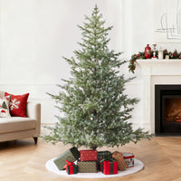 7.5ft Artificial Christmas Tree Pre-Lit with 4,076 Branch Tips & 1,518 Low-Voltage Warm LED Lights