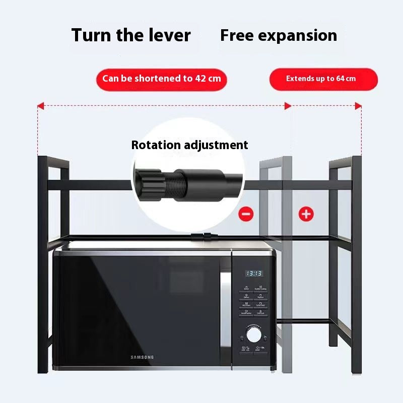 Kitchen Microwave Retractable Oven Shelves