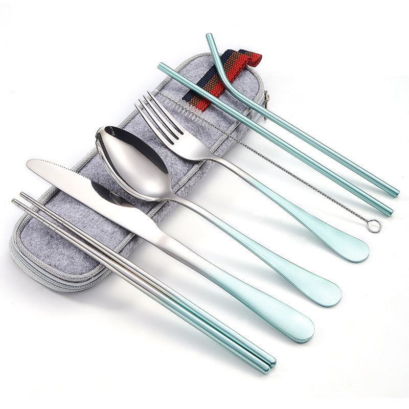 7-piece Rainbow Multi-Colour Stainless Steel Cutlery Set