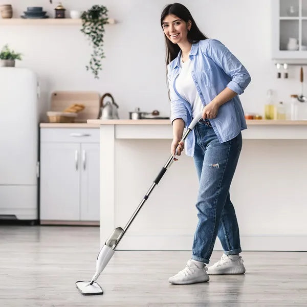 360-degree Rotating Spray Mop For Floor Cleaning with Extended Handle Microfiber Mop Pads for Hardwood, Laminate, Tile, Vinyl Floors