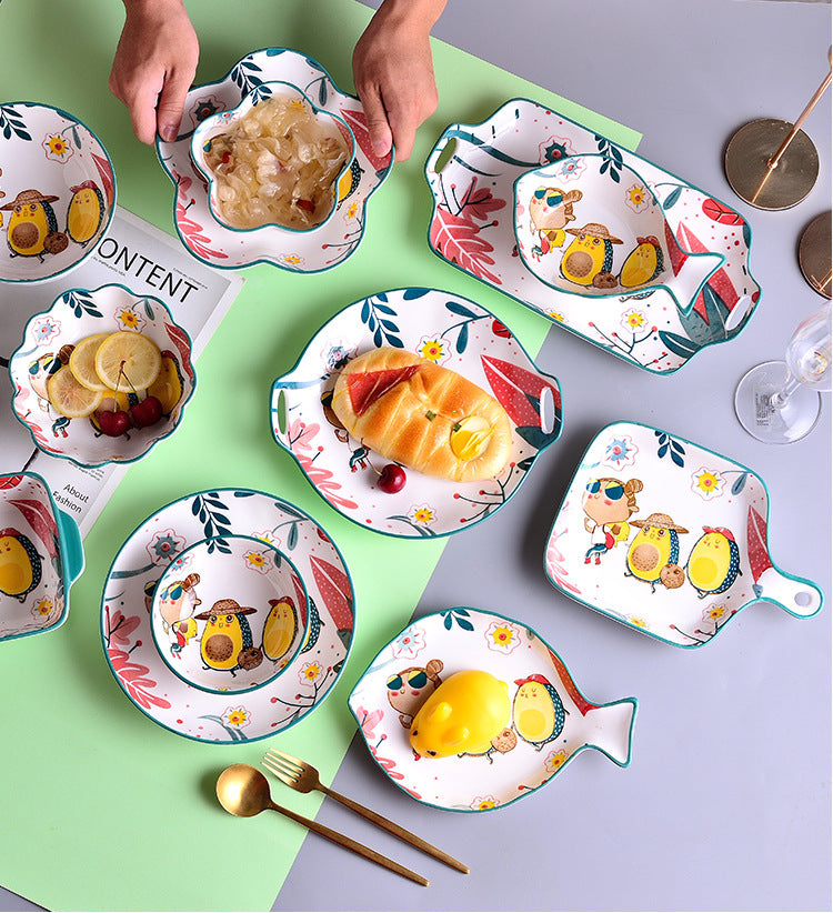 Rainforest Design Ceramic Dinnerware Set