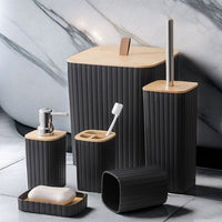 Bathroom Toiletries 6-piece Toilet Brush Toothbrush Cup Soap Set