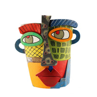 Picasso Style Abstract Art Outdoor Flower Pot
