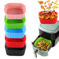 Multicolour Silicon Square Tray For Air Fryer