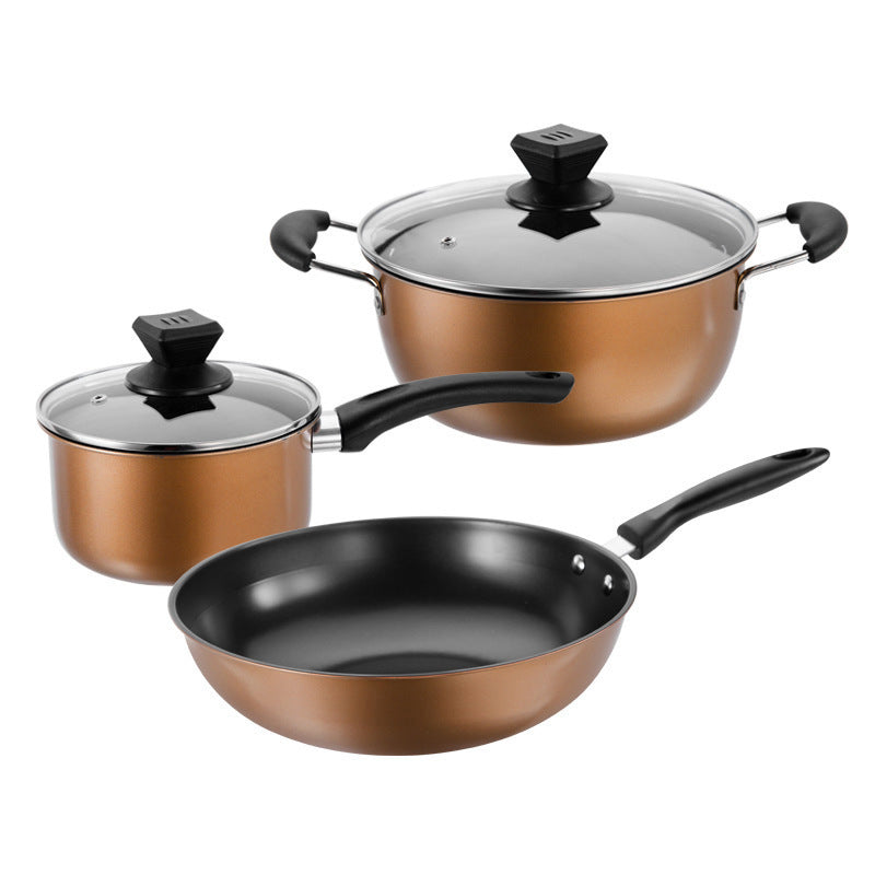 3-Piece Kitchen Cooking Pot Set