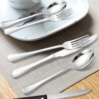 24-piece Stainless Steel Knife Fork And Spoon Serving Hotel Steak Tableware Set