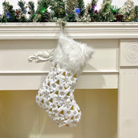 Super Soft Faux Fur Christmas Socks Gift Bag Christmas Decorations