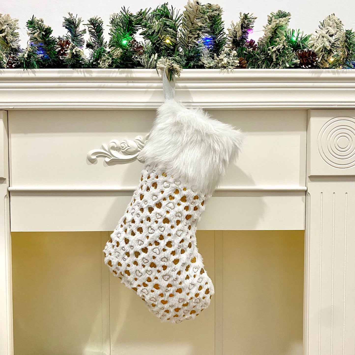Super Soft Faux Fur Christmas Socks Gift Bag Christmas Decorations