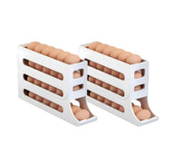 4-Layer Automatic Egg Roller Sliding Egg Storage Tray for Refrigerator
