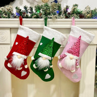 Dazzling Faceless Santa Christmas Gift Socks Decorations