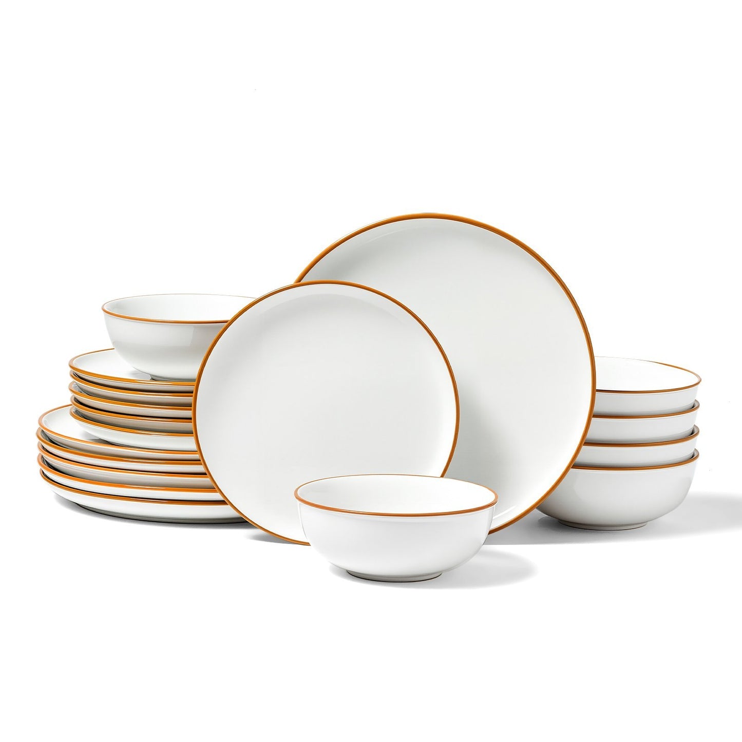 18-piece Ceramic Plates and Bowls Dinnerware Set