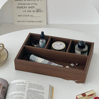 Retro Wood Desktop Grid Storage Box