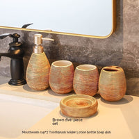 Vintage Style Toiletries Ceramic 5-piece Set