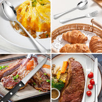 24-piece Stainless Steel Knife Fork And Spoon Serving Hotel Steak Tableware Set