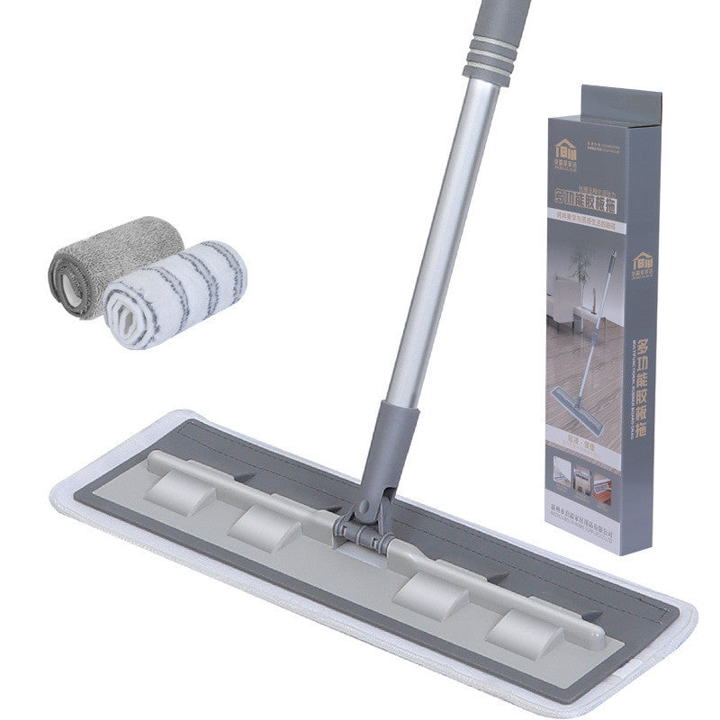 Magic Silicone Mop Squeeze Flat Mop Hands-free Washing Microfiber Mop For Home Kitchen House Wash Floor Cleaning Mop Rag Pads