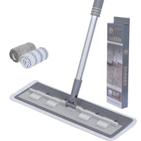 Magic Silicone Mop Squeeze Flat Mop Hands-free Washing Microfiber Mop For Home Kitchen House Wash Floor Cleaning Mop Rag Pads