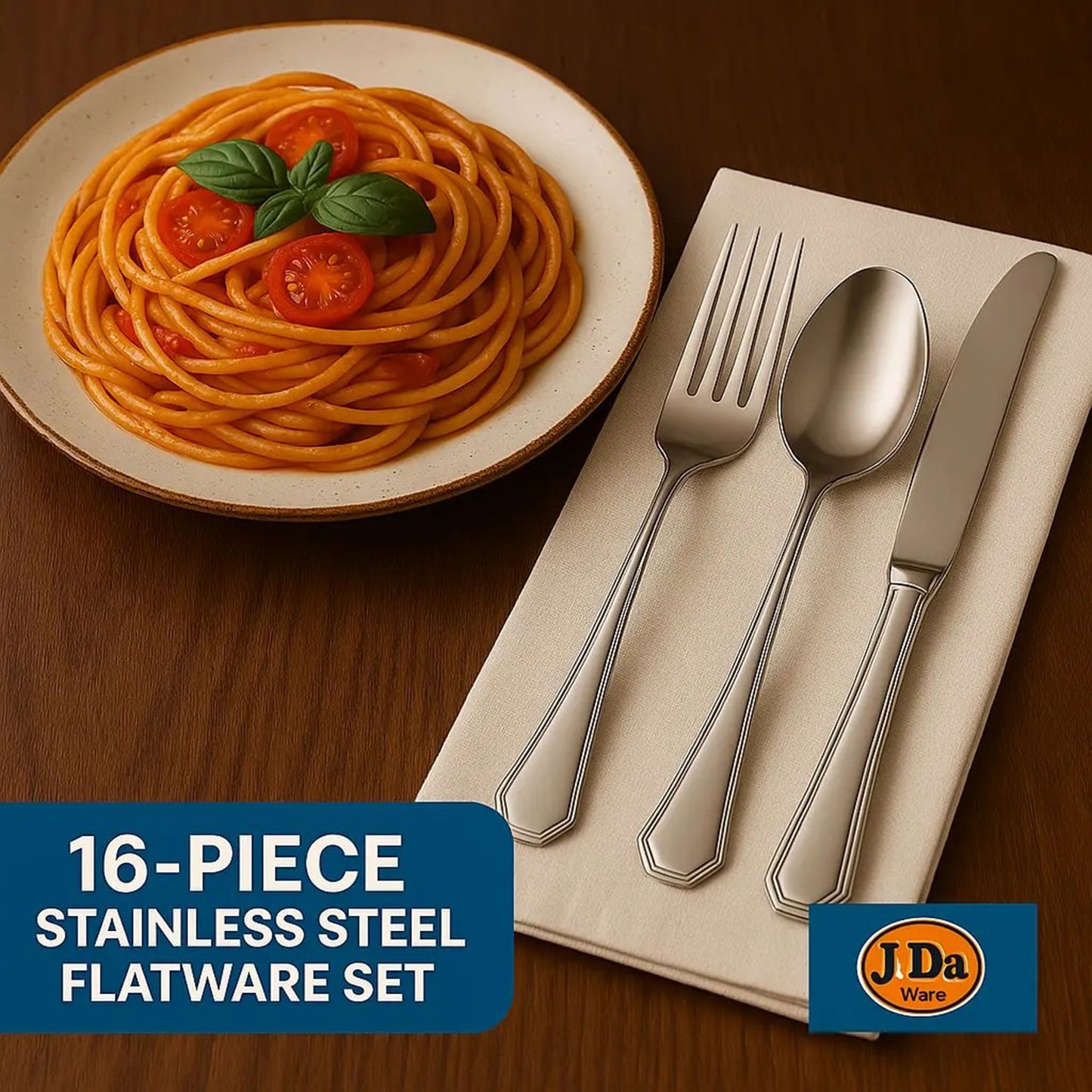 16-piece High-end Stainless Steel Tableware Family Cutlery Set