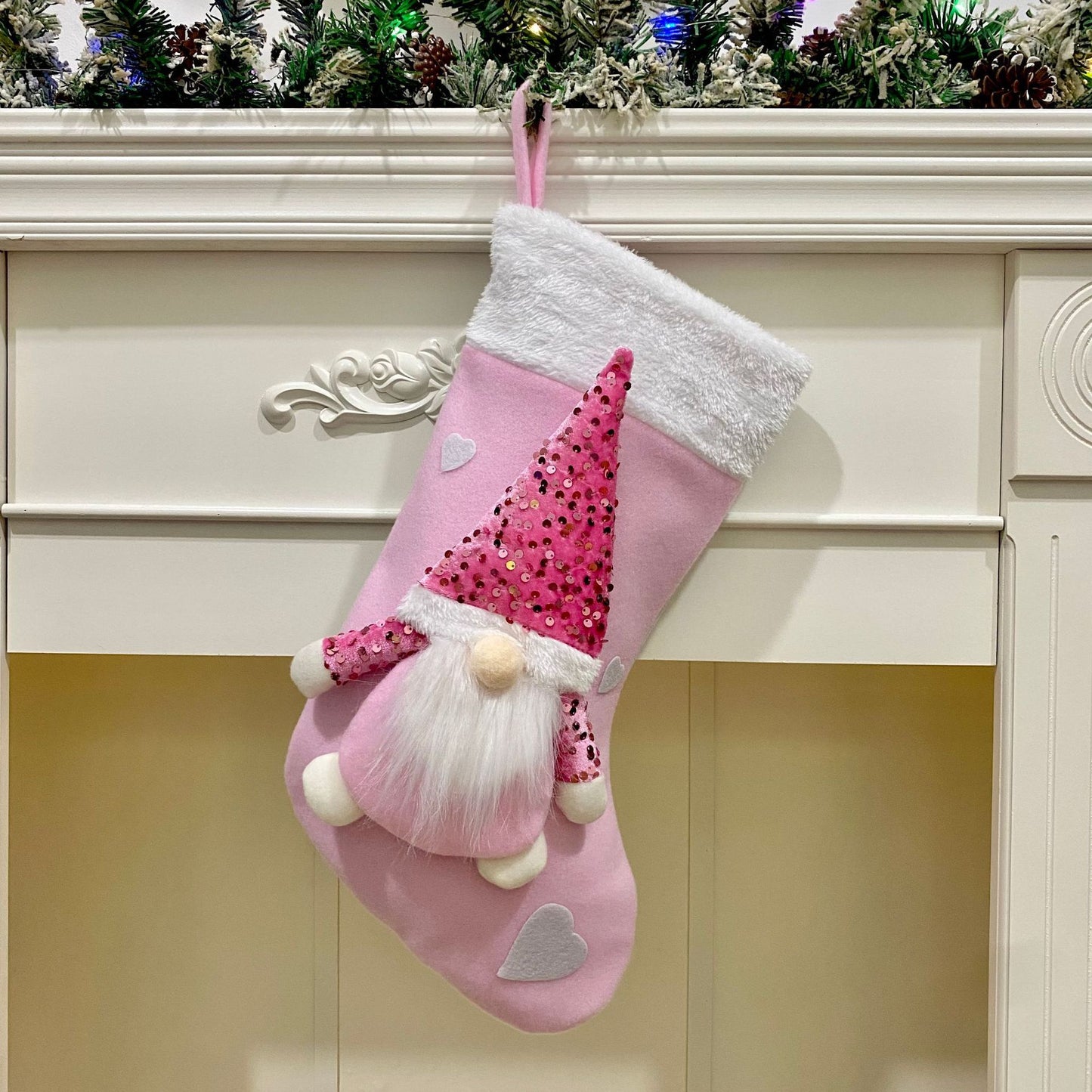 Dazzling Faceless Santa Christmas Gift Socks Decorations