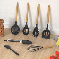 14-Piece BPA Free Silicone Non-stick Kitchen Utensils Set