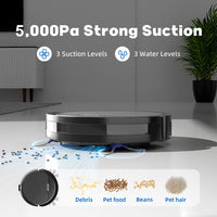 Self-Charging 3-in-1 Combo Robot Vacuum and Mop Cleaner for Home, Pet Hair