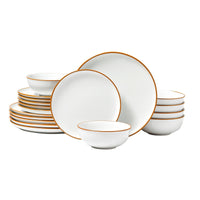 18-piece Ceramic Plates and Bowls Dinnerware Set