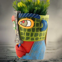 Picasso Style Abstract Art Outdoor Flower Pot
