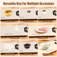 Fast Heating Roll-up Silicone Food Warming Mat With 14 Temp Levels 10Hrs Timer