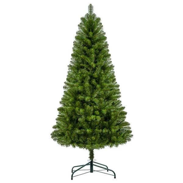 7ft Unlit Artificial Classic Green Christmas Tree for Indoor Home Decoration