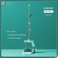 180-degree Rotation and Foldable Household Standing Broom Dustpan Set