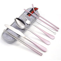 7-piece Rainbow Multi-Colour Stainless Steel Cutlery Set