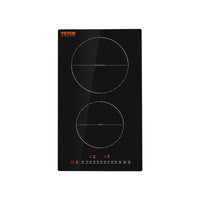 Dual Burner Electric Induction Stove Top, Built-in Magnetic Cooktop 3000W, 9 Heating Level Multifunctional Burner, LED Touch Screen  Child Lock & Over-Temperature Protection