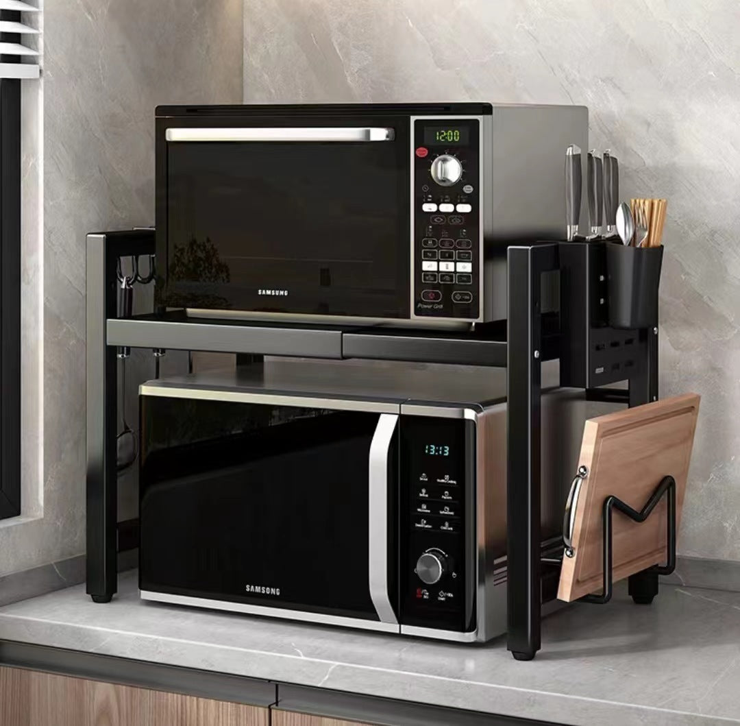 Kitchen Microwave Retractable Oven Shelves
