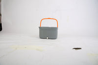 Spin Mop and Bucket System with Dual Compartment Mop Bucket, Thick Washable Microfiber Mop Pads for Home Cleaning