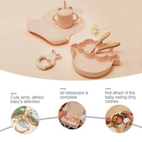 Подарочный набор детской силиконовой посуды для новорожденных