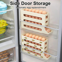 4-Layer Automatic Egg Roller Sliding Egg Storage Tray for Refrigerator