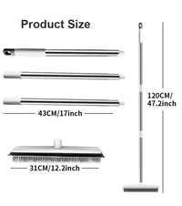 Pet Hair Rubber Carpet Rug Floor Broom with Soft Rubber Bristles