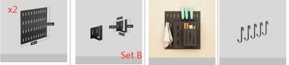 Stainless Steel Wall Mounted Kitchen Storage Rack