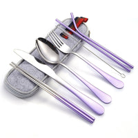 7-piece Rainbow Multi-Colour Stainless Steel Cutlery Set