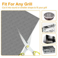 Reusable and Reversible Non-Stick Mesh Grill Mat Mesh Mat for Outdoor Gas Charcoal BBQ