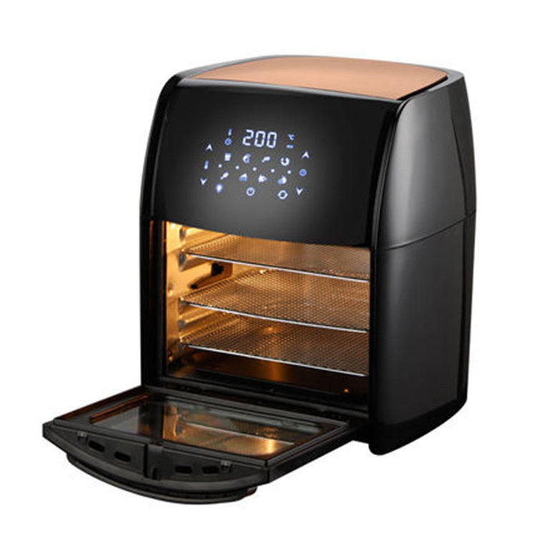 10L 360-degree Rotation Large Capacity Home Air Fryer with Digital Display