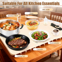 Fast Heating Roll-up Silicone Food Warming Mat With 14 Temp Levels 10Hrs Timer