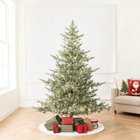 7.5ft Artificial Christmas Tree Pre-Lit with 4,076 Branch Tips & 1,518 Low-Voltage Warm LED Lights