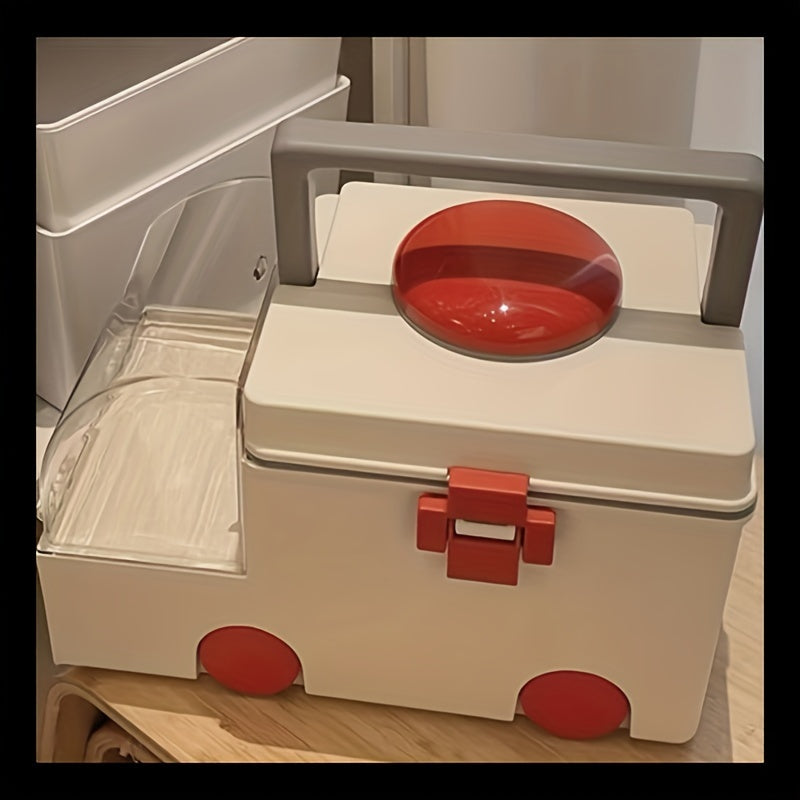 Large Capacity Ambulance-Shaped Multi-compartment First Aid Storage Box